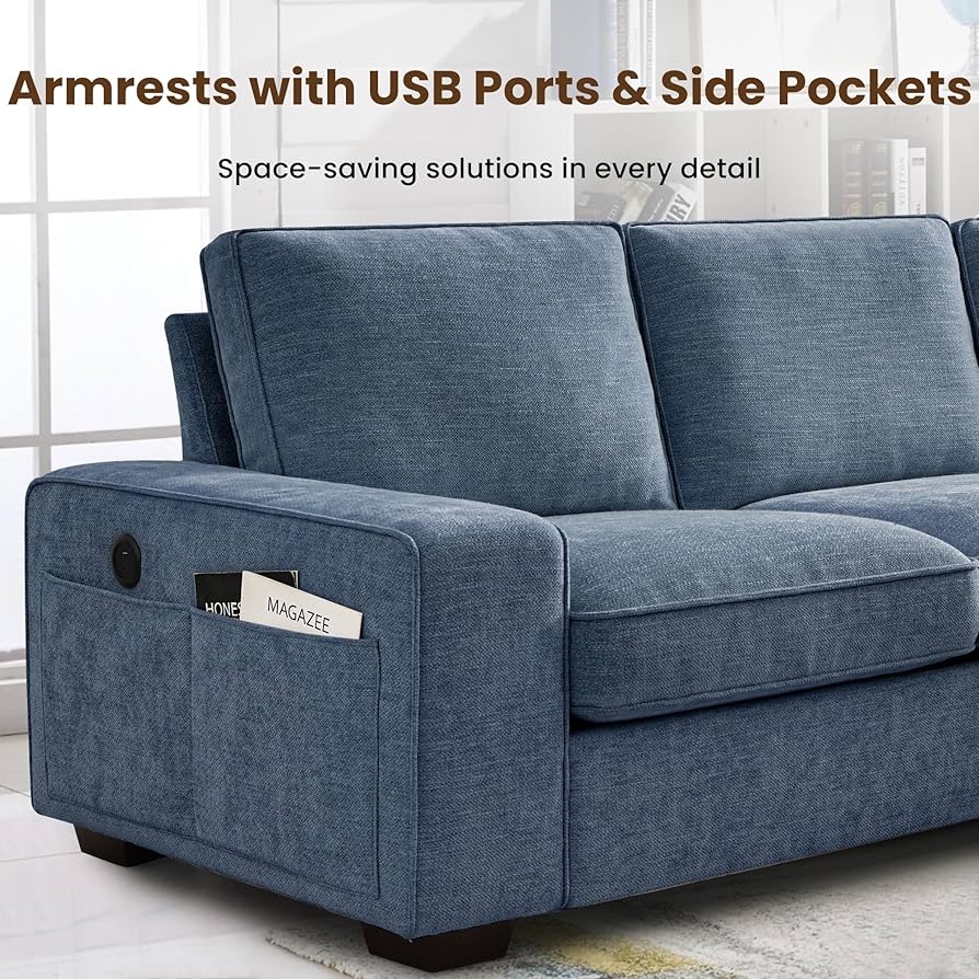 ゆゆ Amazon.com: YuuYee Chenille L Shaped Sectional Couches for